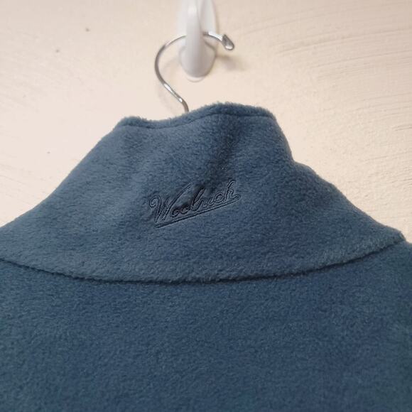 Woolrich Fleece Jacket Size Xl Mens Full Zip Blue Long Sleeve Fall Pockets - Picture 9 of 9